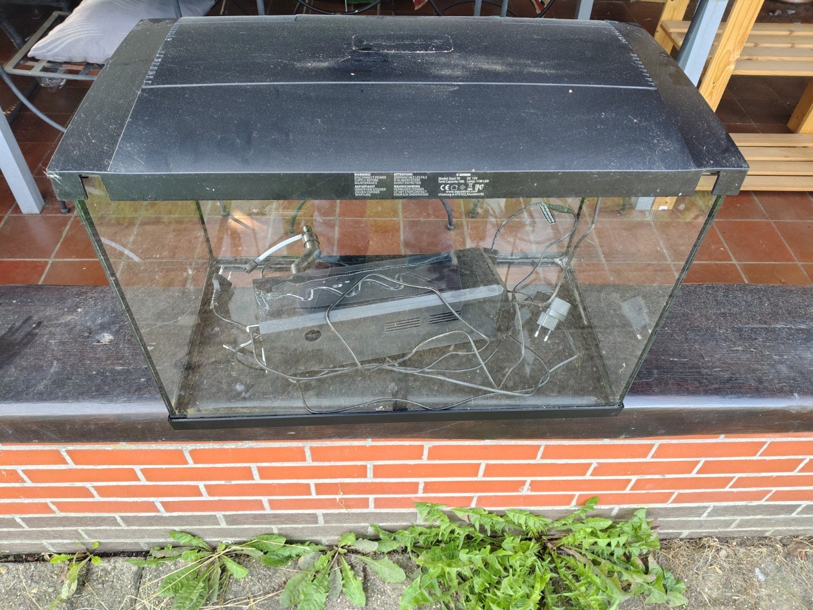 aquarium Superfish 70, Couvercle inclus, Aquarium vide, Comme neuf, Enlèvement