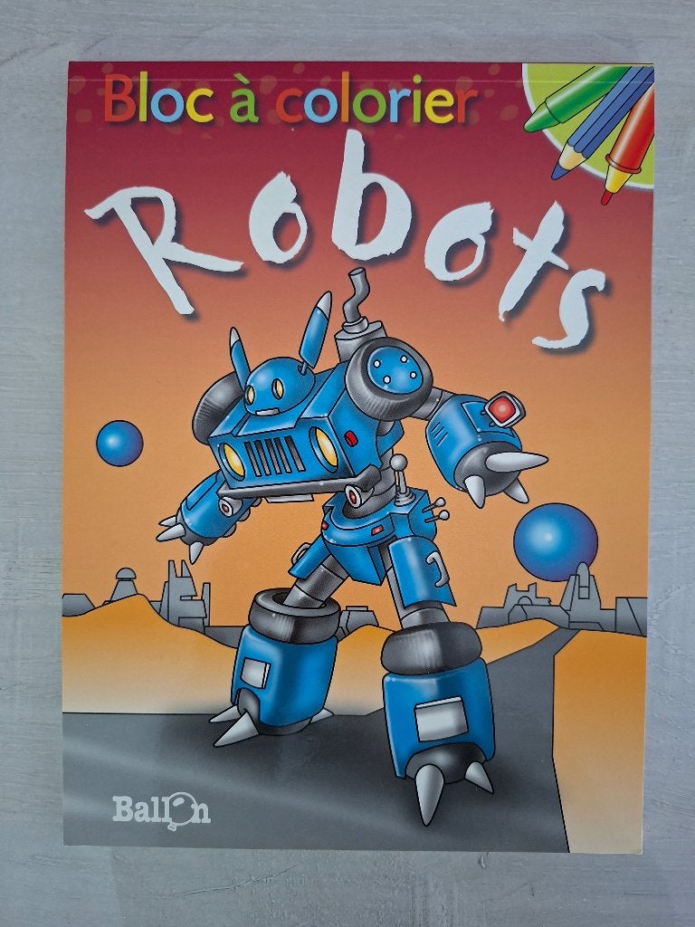 Bloc à colorier Robots, Hobby & Loisirs créatifs, Enlèvement, Comme neuf, Autres types