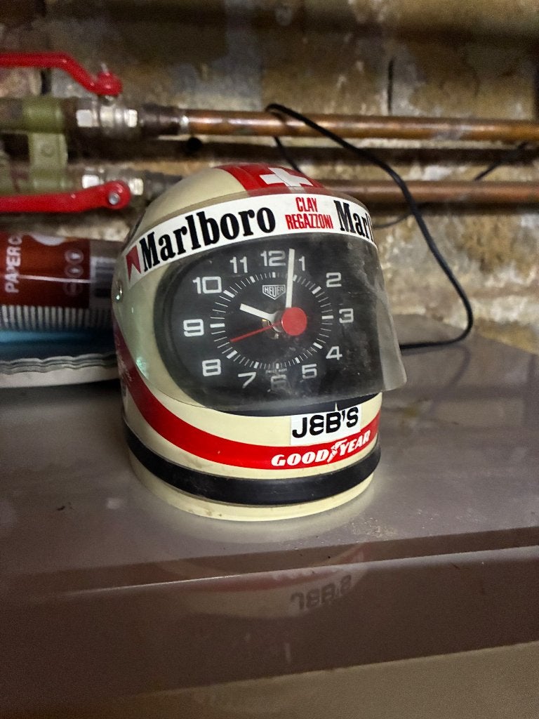 Casque horloge Clay Regazzoni, Enlèvement ou Envoi, Comme neuf, Voitures