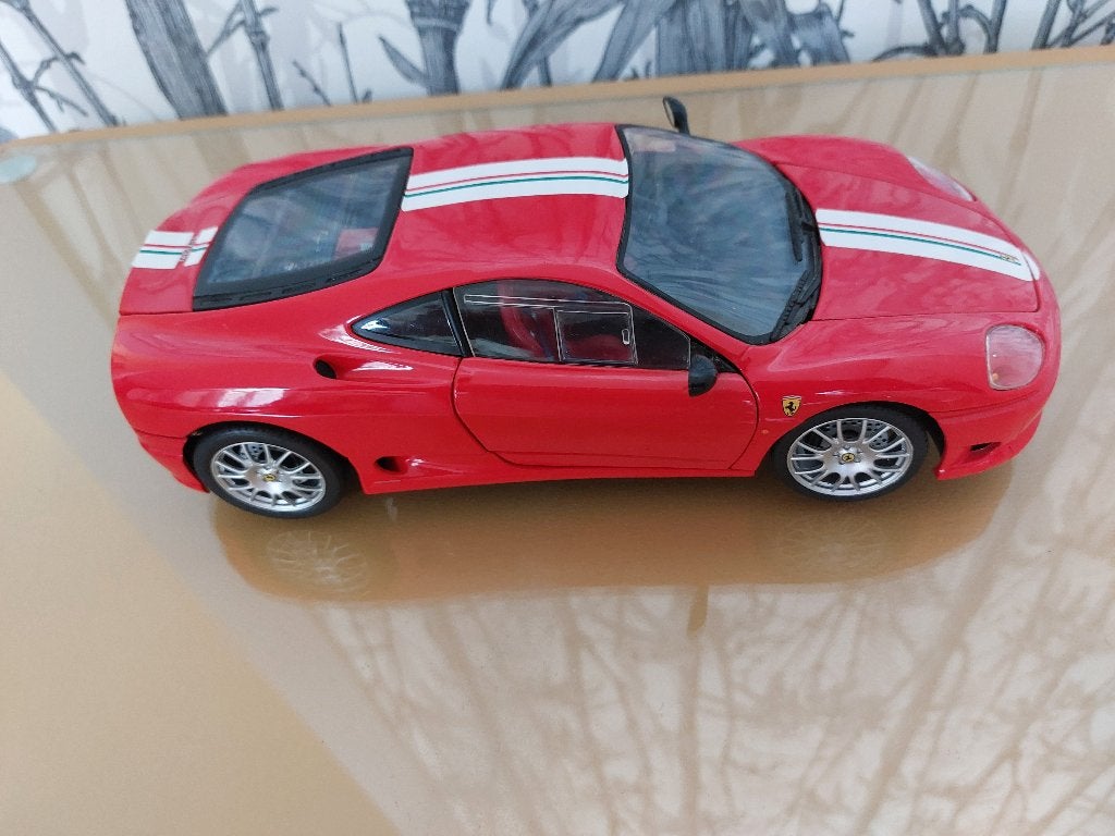 Miniatuur Ferrari 360 Modena rood en kleur uit Italië, Ophalen of Verzenden, Zo goed als nieuw, Auto, Hot Wheels