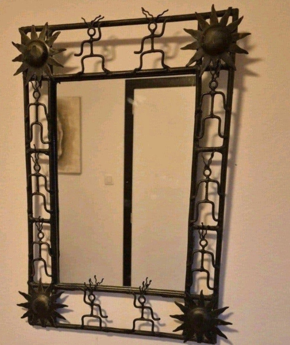 miroir solaire ancien en fer forgé, Enlèvement ou Envoi