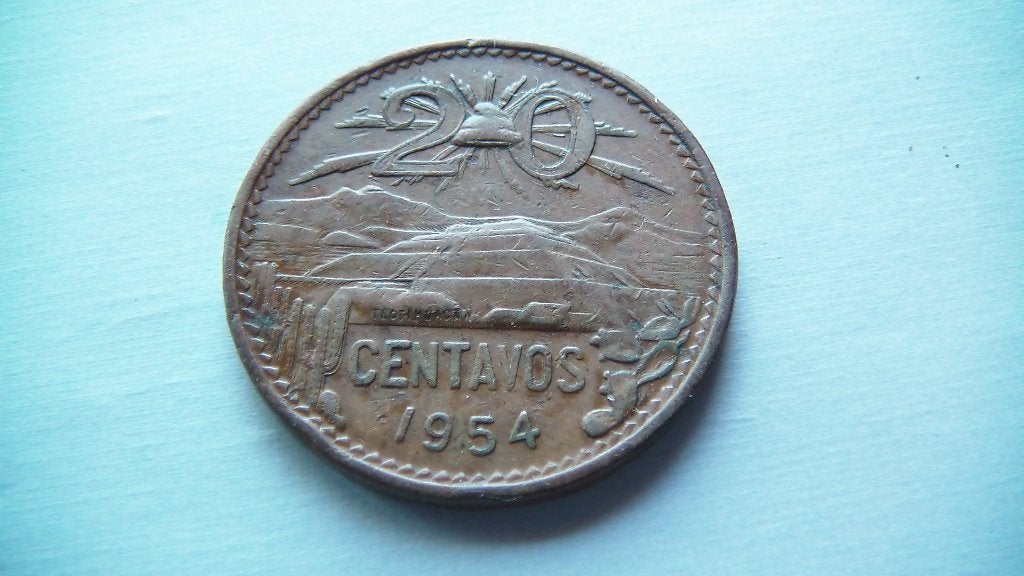 mexique 20 centavos 1954, Enlèvement