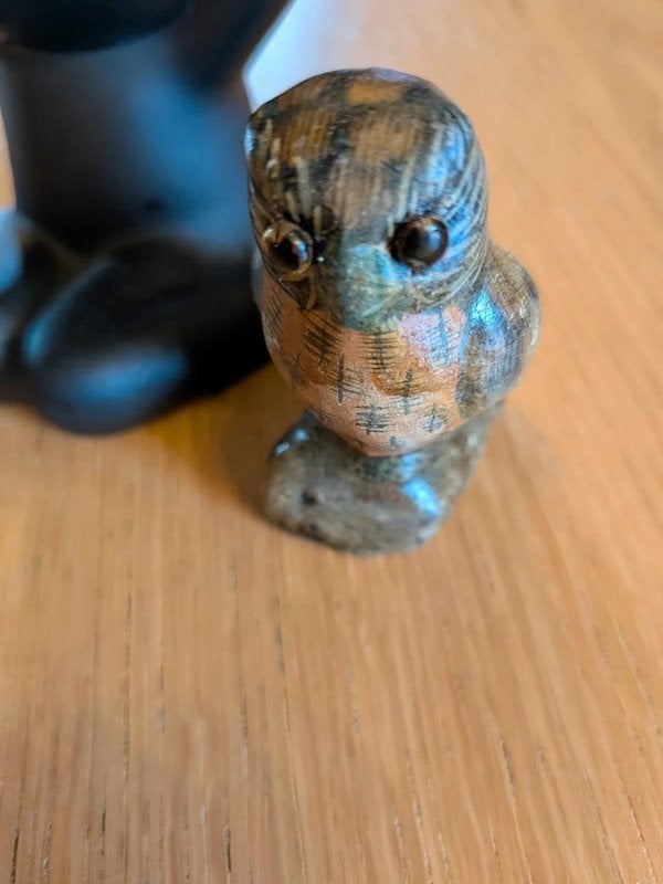Decoratie met houten uilen. japan, Verzamelen, Beelden en Beeldjes, Ophalen, Zo goed als nieuw
