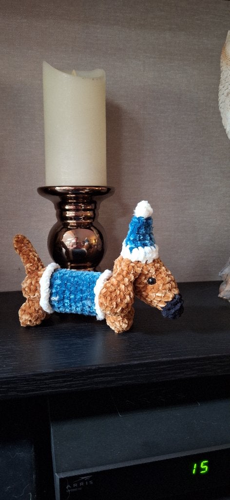 Decoratie Kerst Teckel Dachshund, Envoi, Neuf