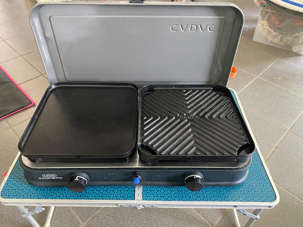 plancha - camping, Elektronische apparatuur, Grillplaten, Ophalen, Zo goed als nieuw, Tafelgrill