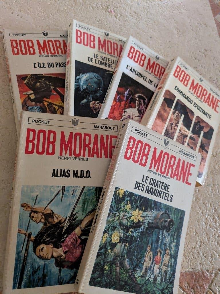 Lot de 6 "Bob Morane" (Pocket marabout # types) pour 4,5€., Envoi, Utilisé, Henri Vernes.