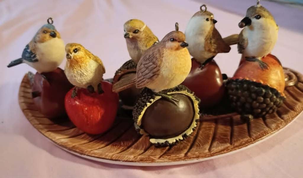 herfstdecoratie vogels op blad, Ophalen of Verzenden