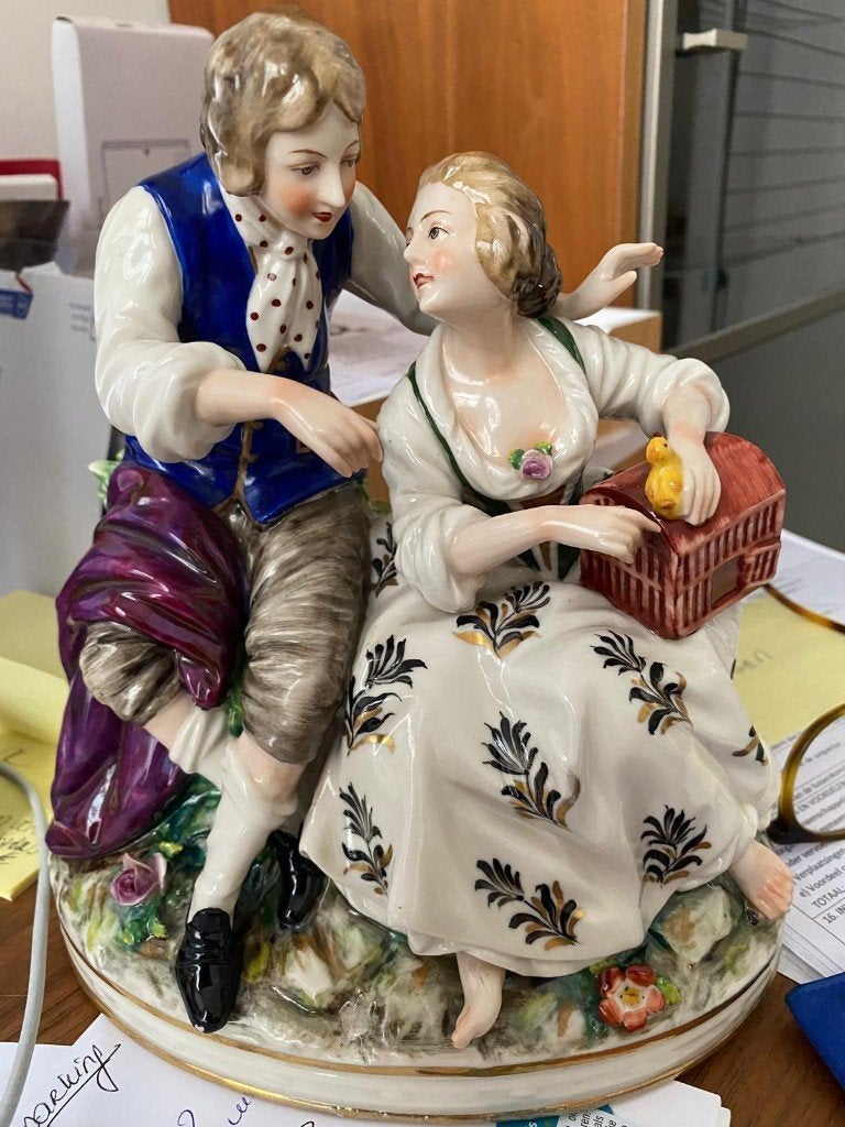 Vintage porseleinen beeld, Ophalen of Verzenden
