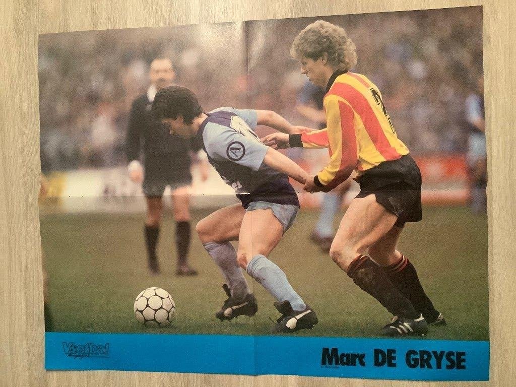 Poster Marc Degryse bij Club Brugge, Ophalen of Verzenden, Zo goed als nieuw, Poster, Plaatje of Sticker