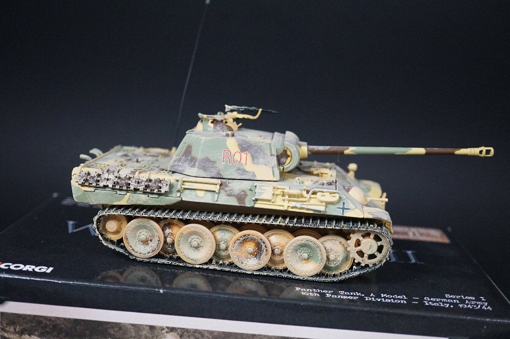 Char Corgi German Panther - Italie 43/44 - 1/50 - TOP, Hobby & Loisirs créatifs, Enlèvement ou Envoi, Comme neuf, Corgi