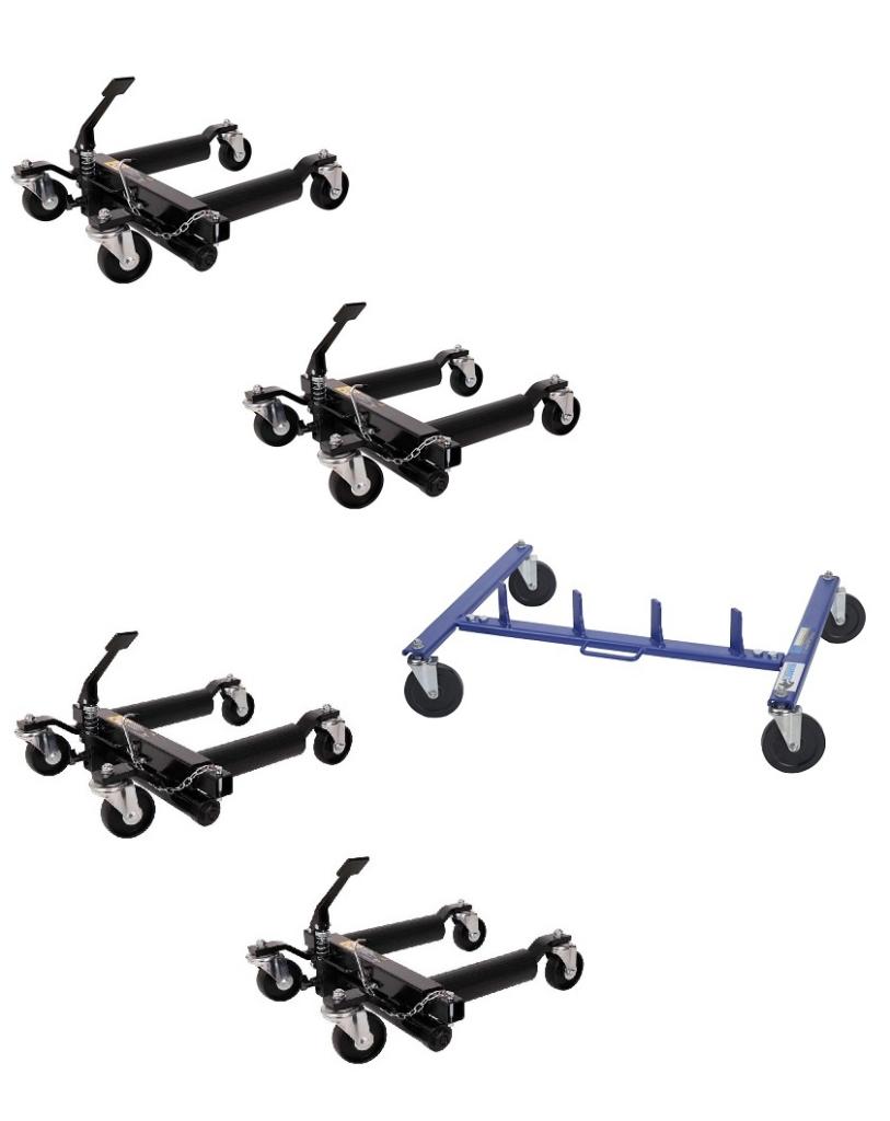 Car Dolly - AutoMovers- Hydraulisch - 4 stuks met Opbergrek, Enlèvement ou Envoi, Niet ingevuld, Niet ingevuld, Niet ingevuld