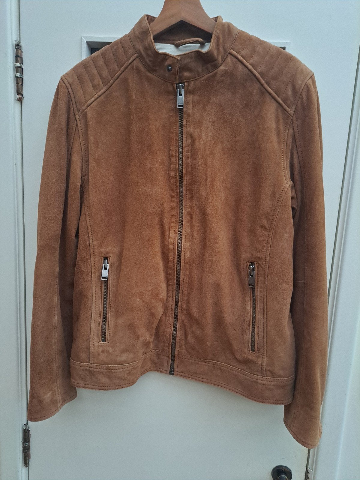 Suede jas Selected / Homme, Ophalen, Maat 52/54 (L), Bruin, Zo goed als nieuw