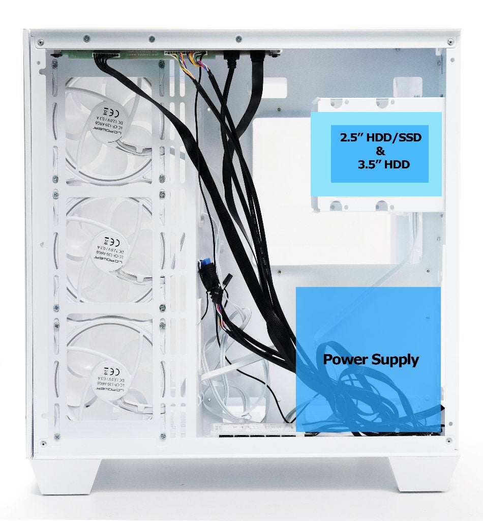 Boîtier PC Gaming MIDI Tower 807 + 4x RGB fans inclus, Informatique & Logiciels, Enlèvement ou Envoi, Neuf