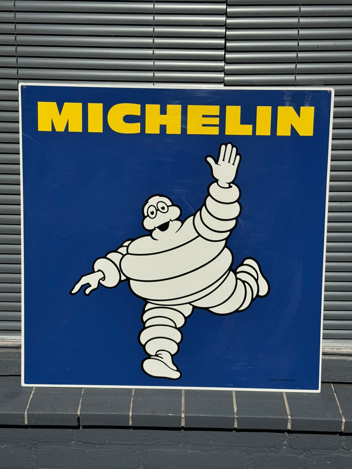MICHELIN oude dubbelzijdige reclamebord, Verzamelen, Reclamebord, Gebruikt, ., Ophalen of Verzenden
