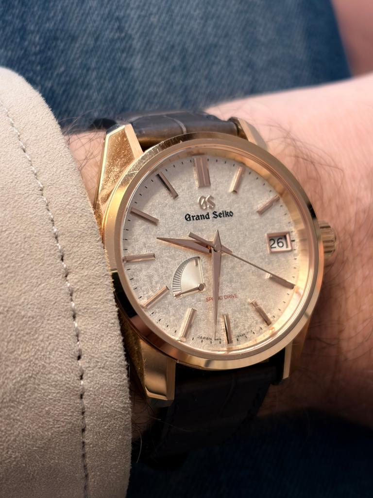 Grand Seiko SBGA384 Edition USA 50 stuks wereld, Handtassen en Accessoires, Horloges | Heren, Ophalen, Goud, Goud, Seiko
