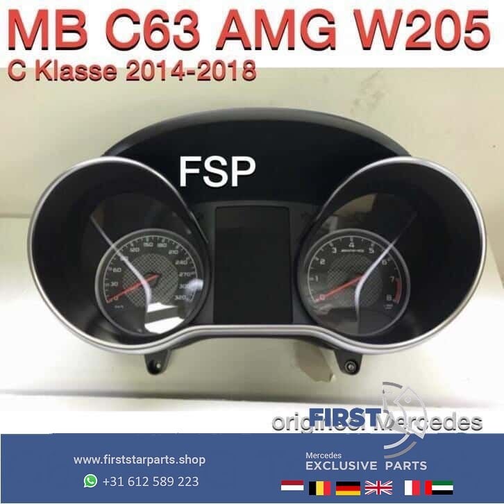 W205 C63 AMG Combi instrument MB C Klasse 2018 / teller klok, Gebruikt, -, Ophalen of Verzenden, -