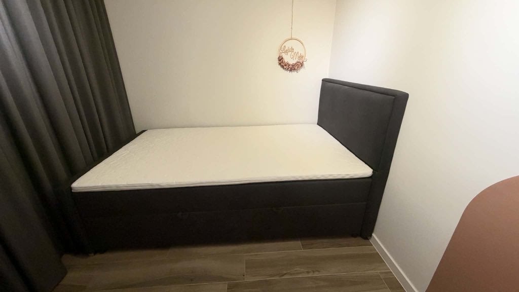 boxspring 120 x 200, Maison & Meubles, Tissu, Queen size, Comme neuf, Enlèvement