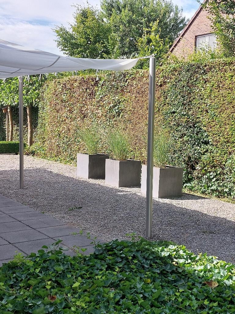 RVS paal voor schaduwdoek Ø80 - 3 meter, Tuin en Terras, Ophalen, Gebruikt, 250 cm of meer, Palen