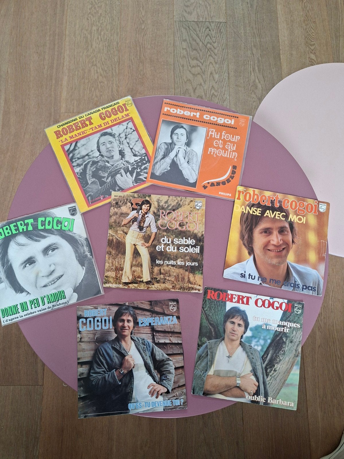 Vinyl - lot van 7 singles Robert Cogoi (1968-1984), Cd's en Dvd's, Gebruikt, Overige genres, 7 inch, Single