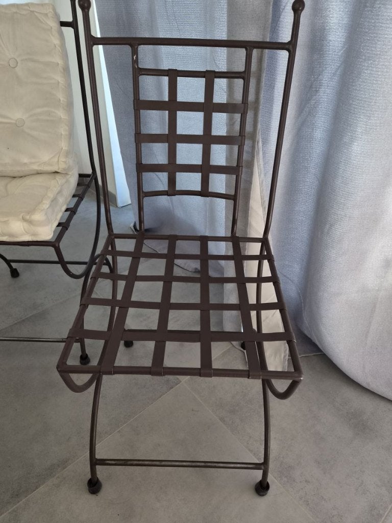 chaises en fer forgé, lot de 4, Autres couleurs, Enlèvement, Utilisé, Métal