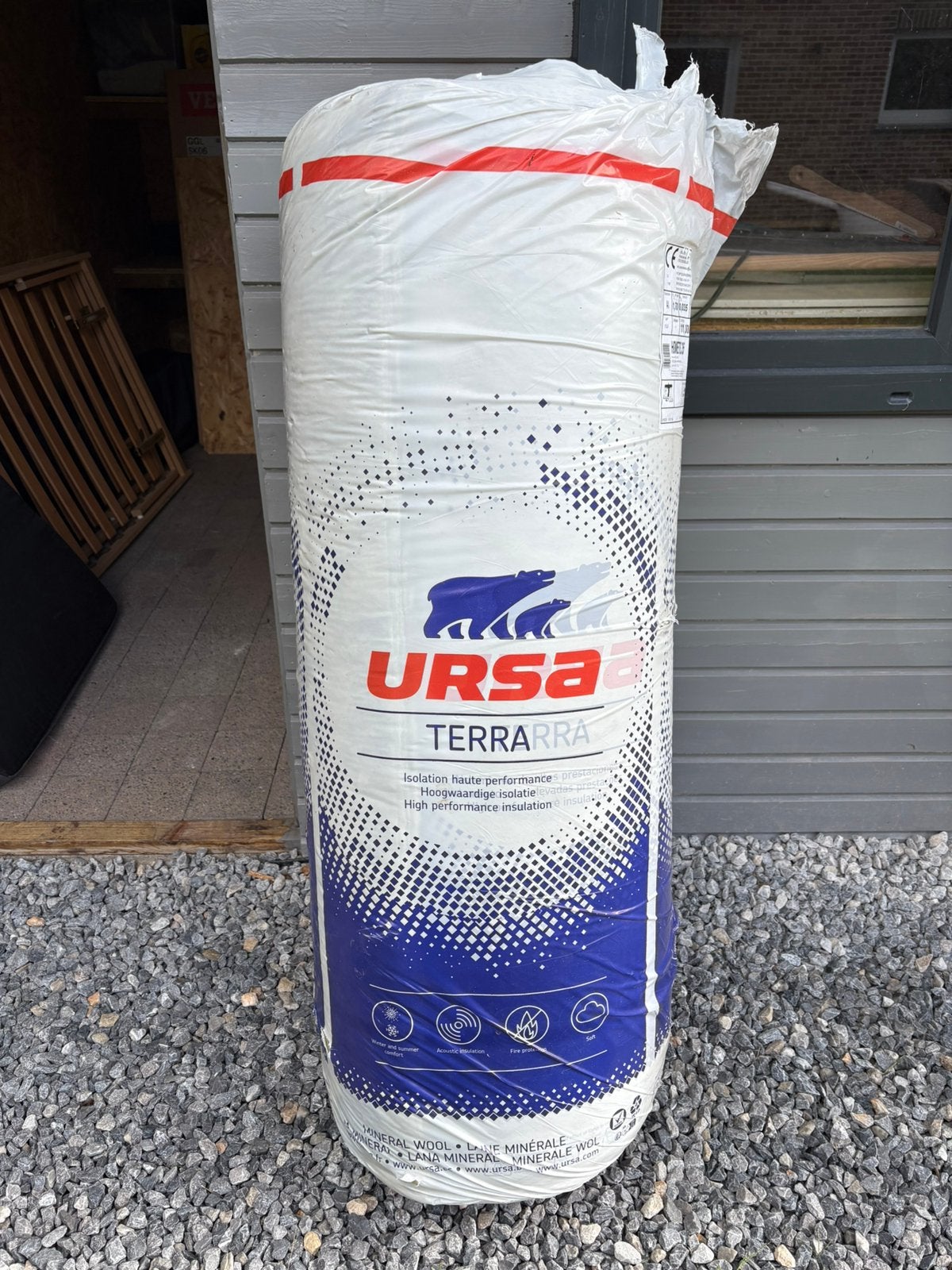 Glaswol isolatie URSA 6cm dikte, Ophalen, 4 tot 8 cm, 10 tot 15 m², Nieuw