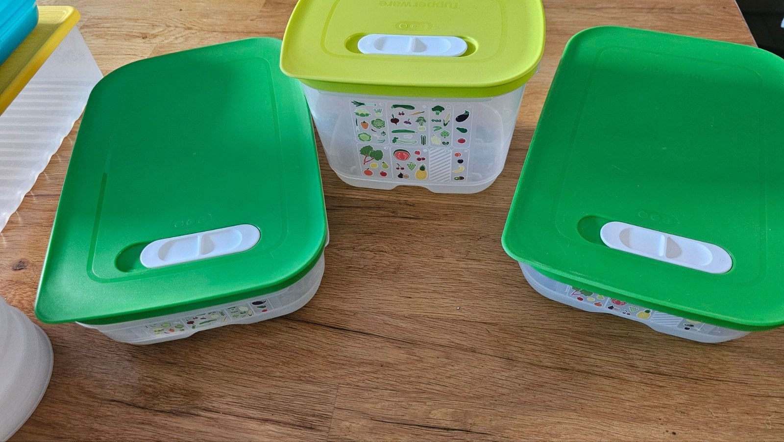 lot de 3 pot pour les fruits et legumes, 1800 ml, Hermétique, Boîte de conservation, Comme neuf