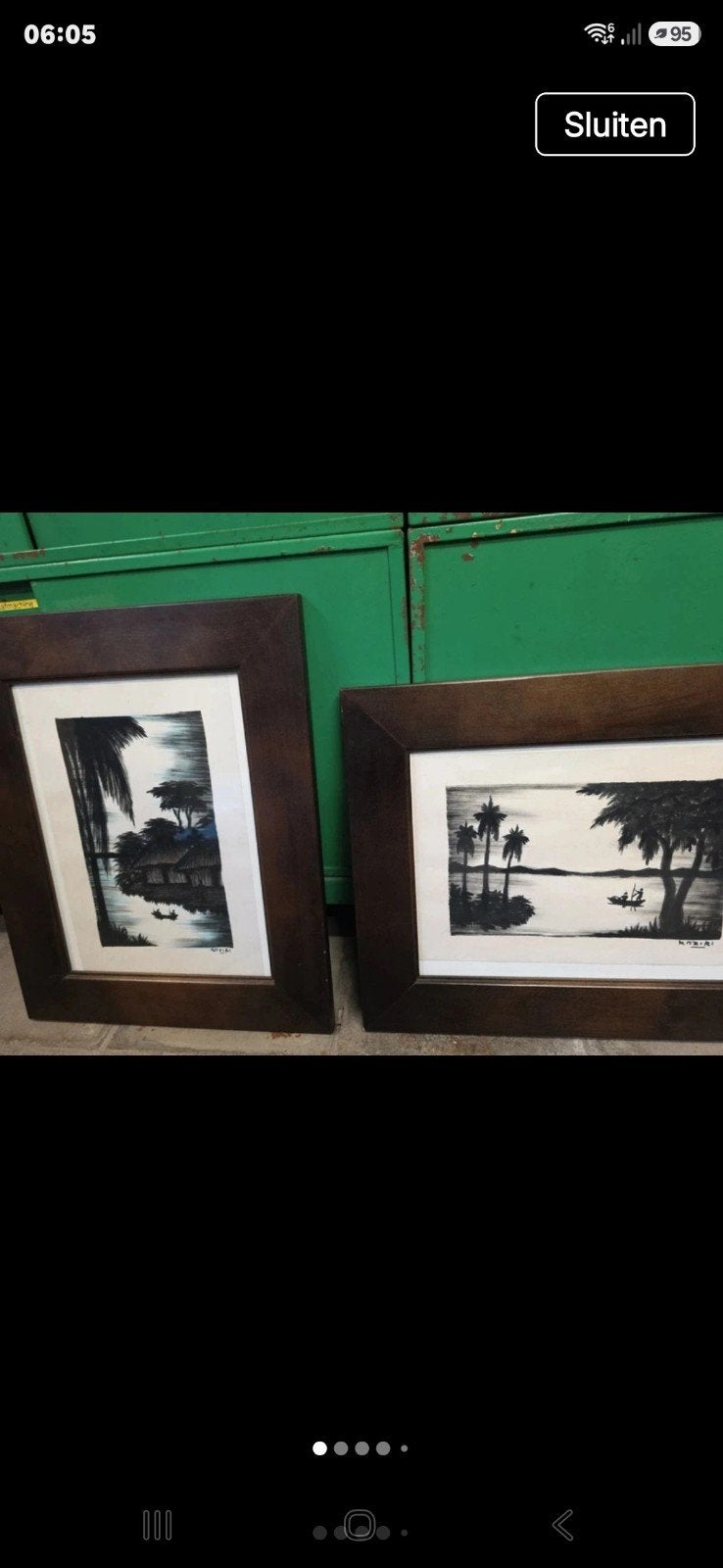 Vintage pen- en inktsilhouette tekeningen, 50 – 75, Minder dan 50 cm, Gebruikt, Ophalen of Verzenden