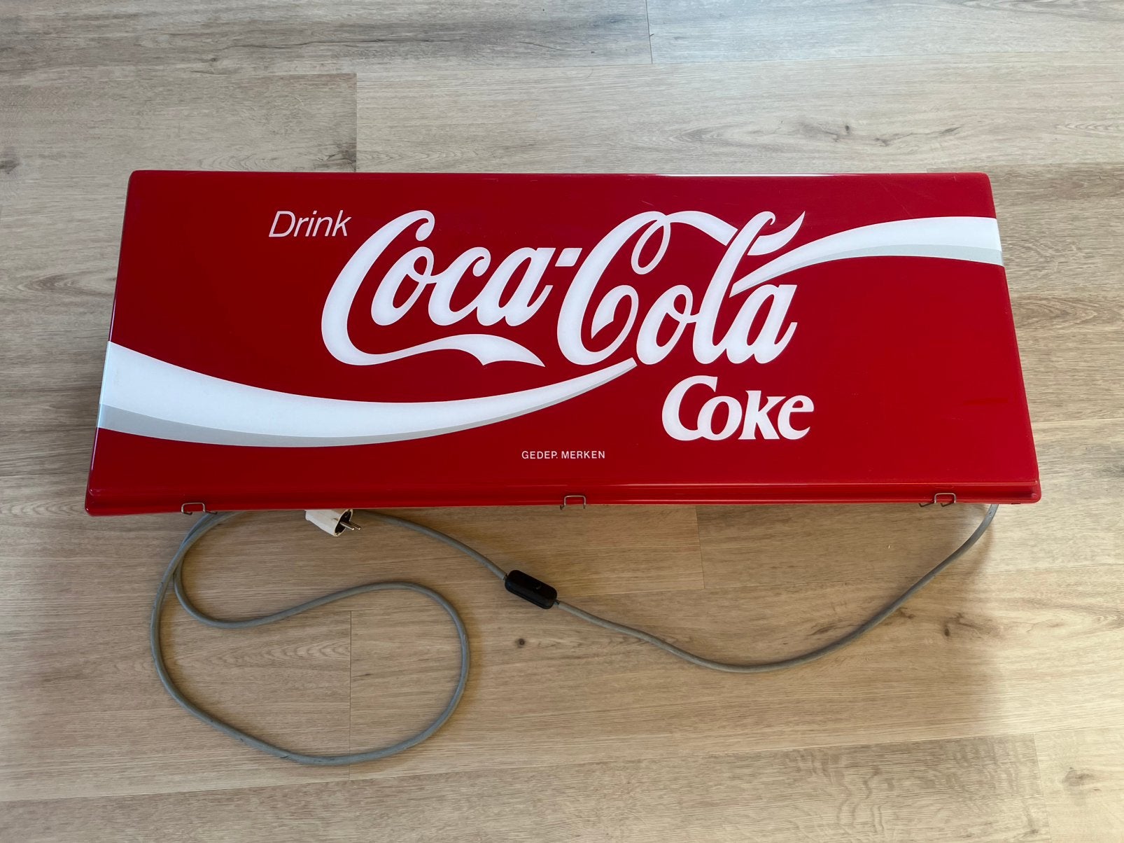 Originele werkende lichtreclame Coca-Cola ‘70 goede staat!, Verzamelen, Ophalen, Zo goed als nieuw, Lichtbak of (neon) lamp