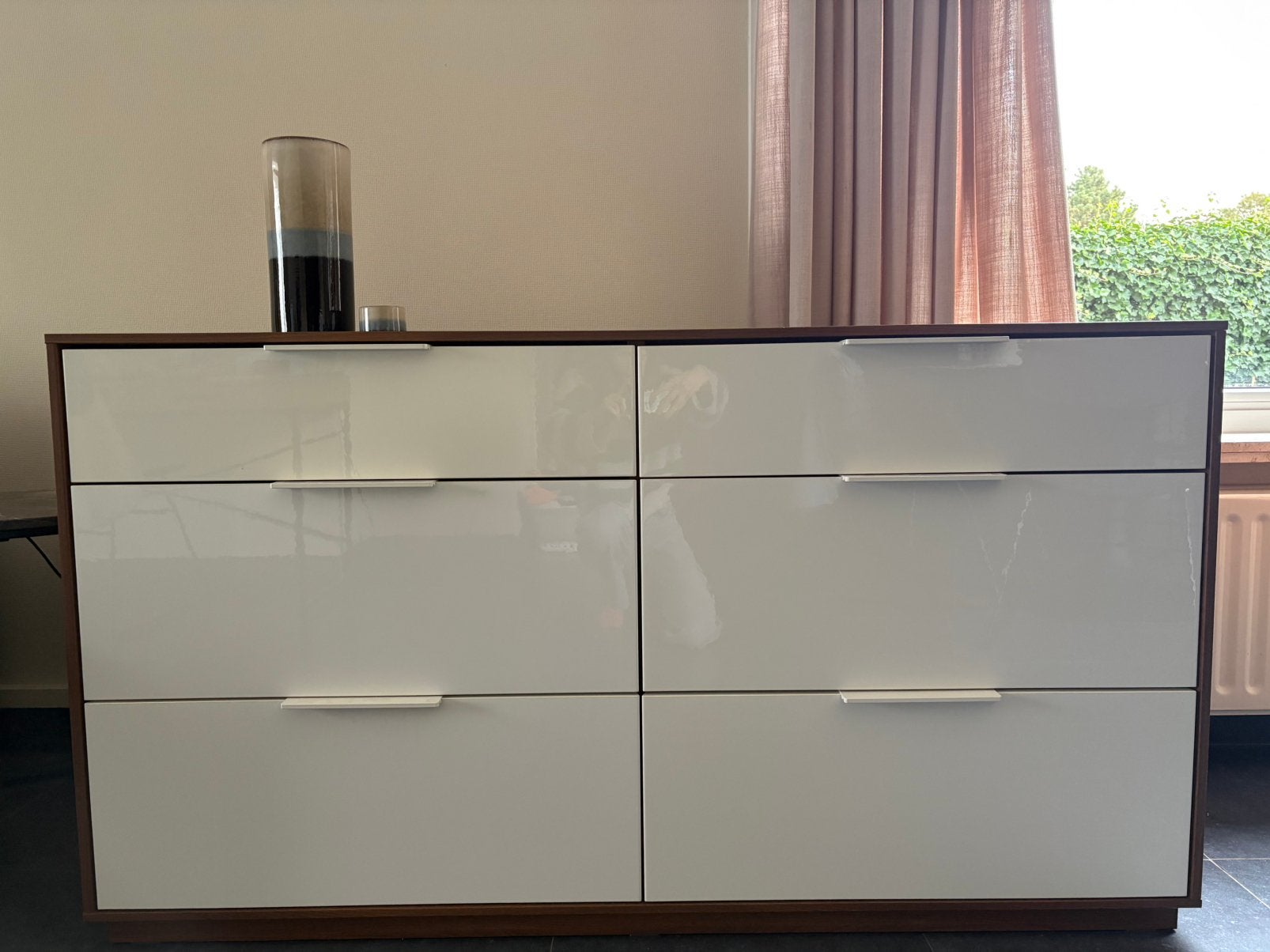 Mooie designer ladekast, Ophalen, 100 tot 150 cm, 5 laden of meer, Eikenhout