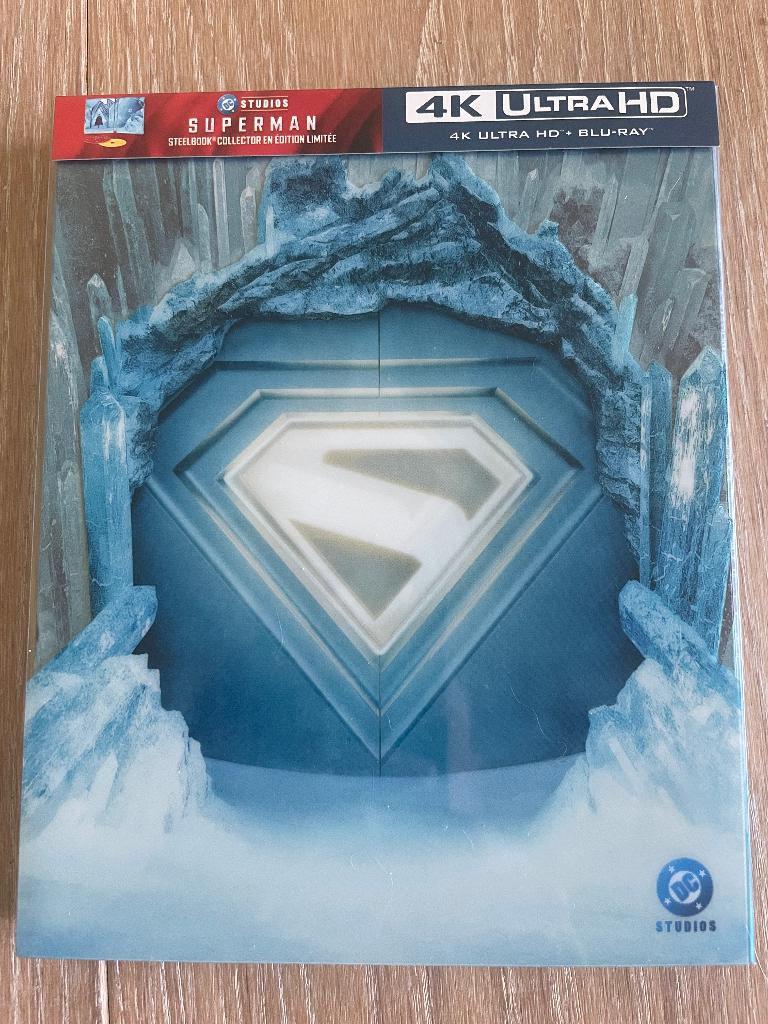 4k blu ray + blu ray SUPERMAN STEELBOOK 2025, Verzenden, Zo goed als nieuw, Actie