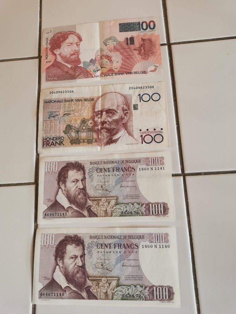 4 billets de 100 francs belges, Enlèvement ou Envoi