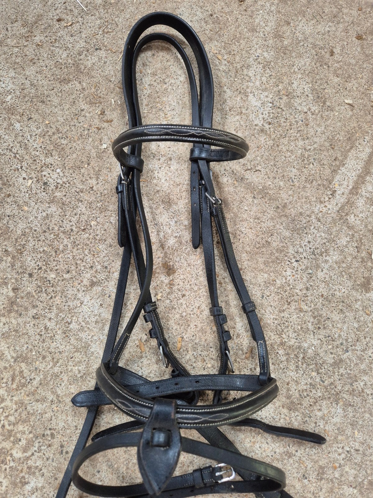 Hoofdstel Equestrian Queen Full zwart, Ophalen, Hoofdstel, Recreatie, Inclusief teugels