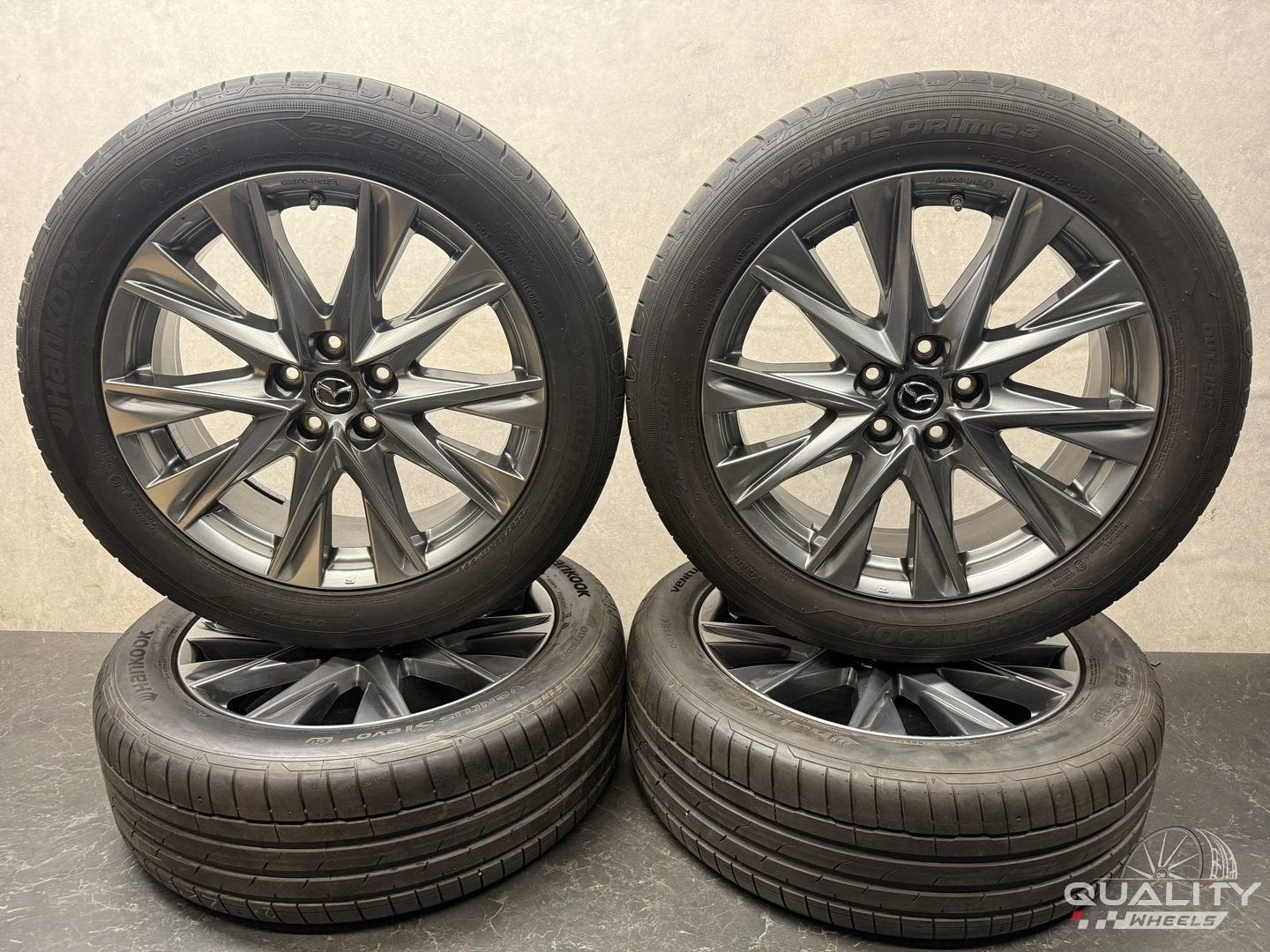 5x114,3 19 inch Mazda CX-5 Velgen + Banden 225/55/19 225/55R, Auto-onderdelen, 19 inch, Gebruikt, -, -