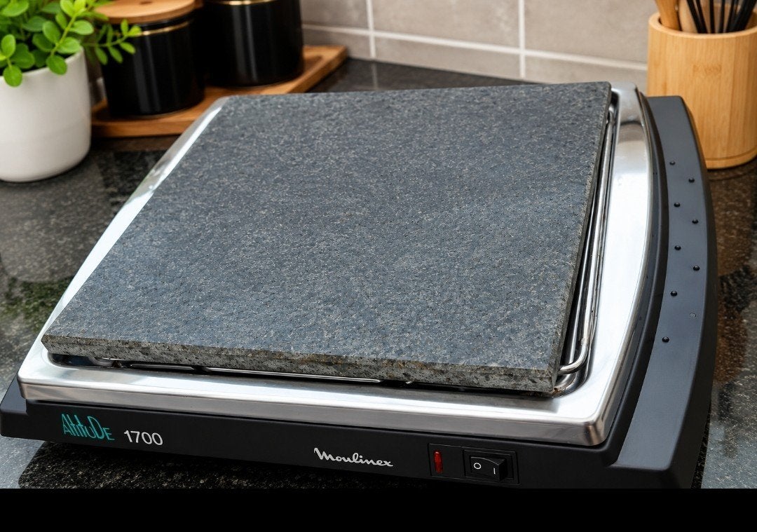 Moulinex Altitude 1700 Steengrill - Zo goed als nieuw, Electroménager, Plaques de gril, Enlèvement