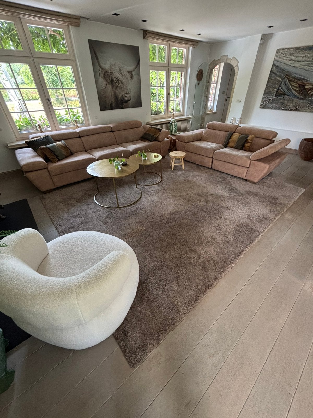 Groot grijs tapijt, Maison & Meubles, Ameublement | Revêtements de sol, Enlèvement, Utilisé, Gris, Tapis