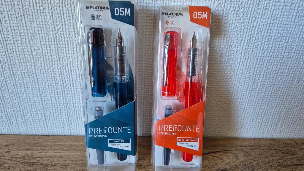 Platinum prefounte vulpen 2 stuks, Ophalen of Verzenden, Nieuw, Vulpen