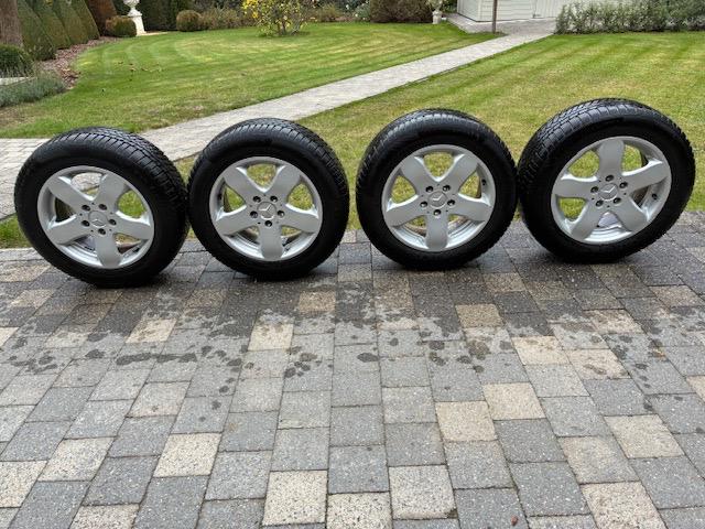 Mercedes alu velgen met winterbanden, Ophalen, Gebruikt, Velg(en), 16 inch