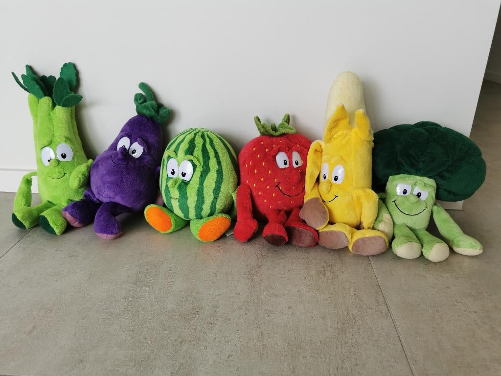 Set van fruit en groenten knuffels Vitamines, Ophalen, Zo goed als nieuw, Overige typen