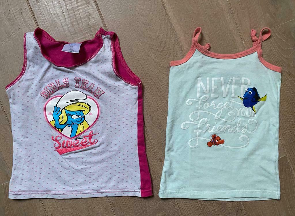 Set onderhemdjes maat 104 / 110, Nacht- of Onderkleding, Gebruikt, Finding Dory, Meisje