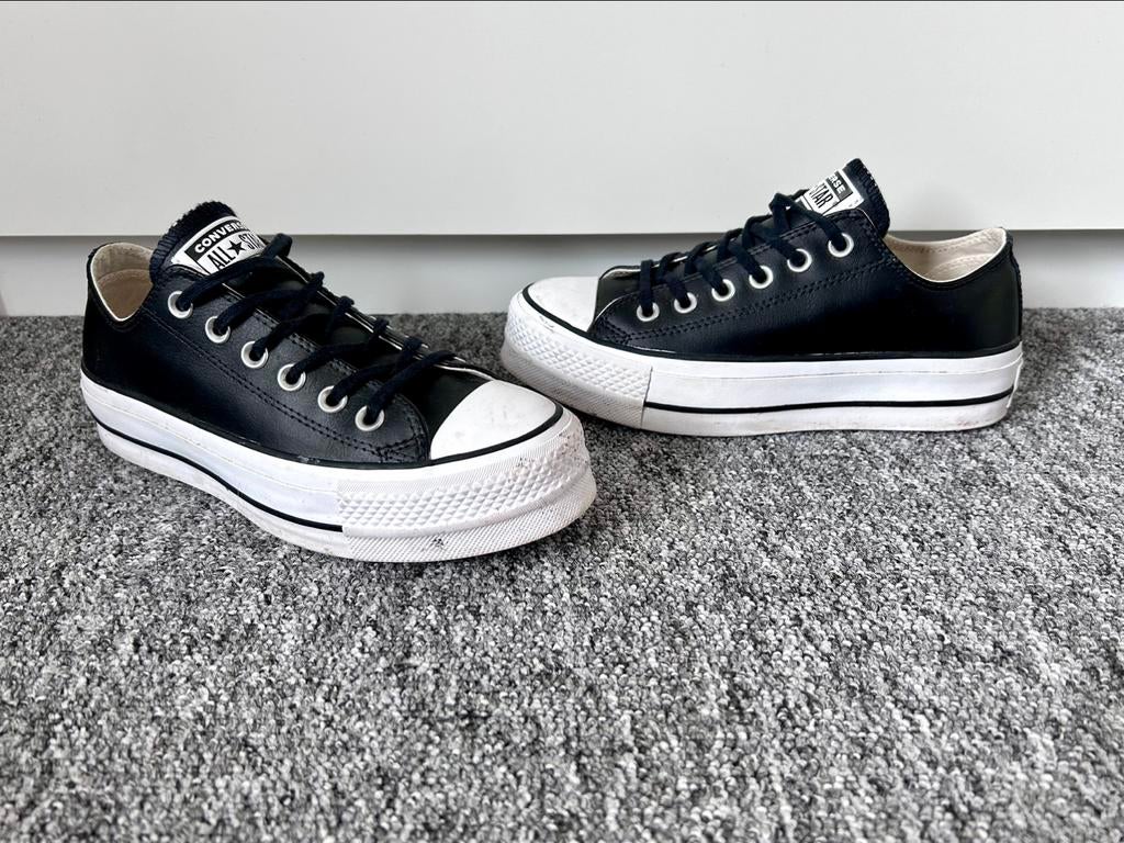 Baskets Converse plateforme / compensées en cuir noir, Vêtements | Femmes, Enlèvement ou Envoi, Converse, Comme neuf, Chaussures basses