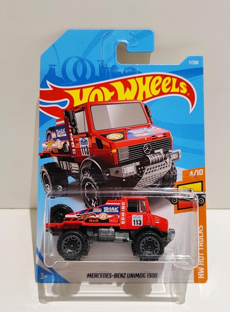 Hot Wheels Mercedes-Benz Unimog 1300 Rood (2017), Enlèvement ou Envoi