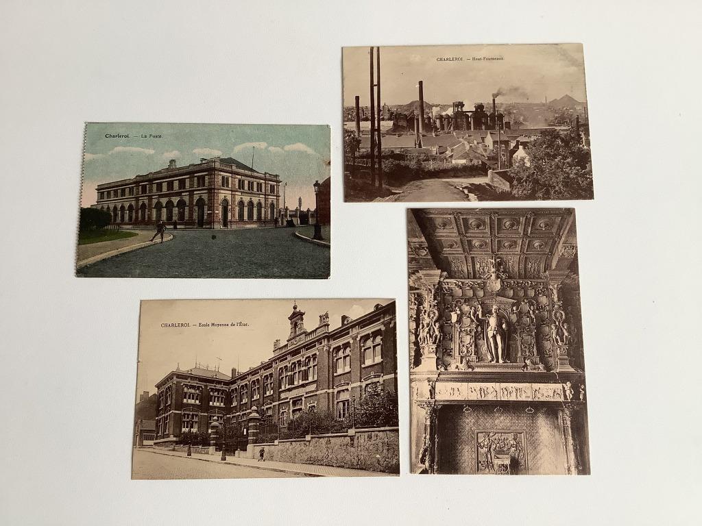 4 cartes postales anciennes Charleroi, Enlèvement ou Envoi, Avant 1920, Non affranchie, Hainaut