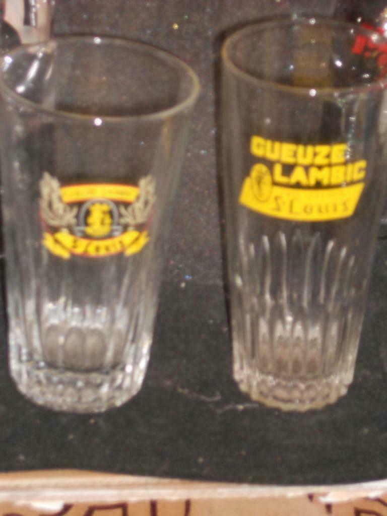 Bierglazen.Gueuze.Lambic.St Louis.Timmermans.Bellevue. D 69, Enlèvement ou Envoi, Comme neuf, Verre ou Verres, Autres marques