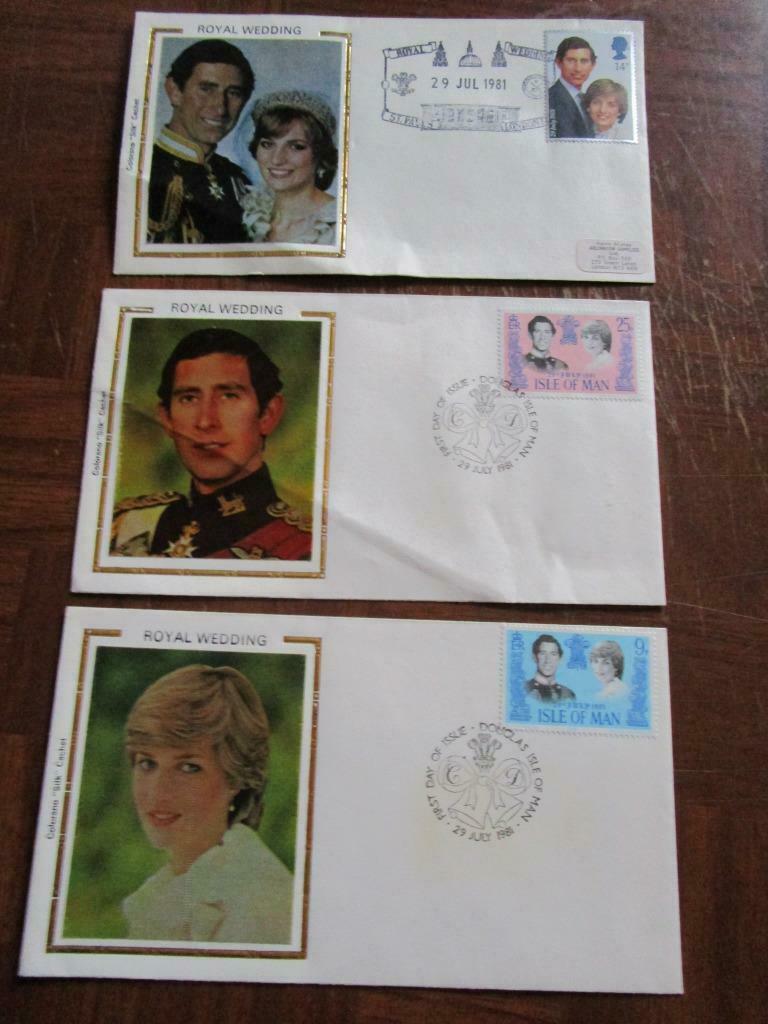 3 lady di enveloppen, Met envelop, Verzenden, Koninklijk huis, Frankeerzegel