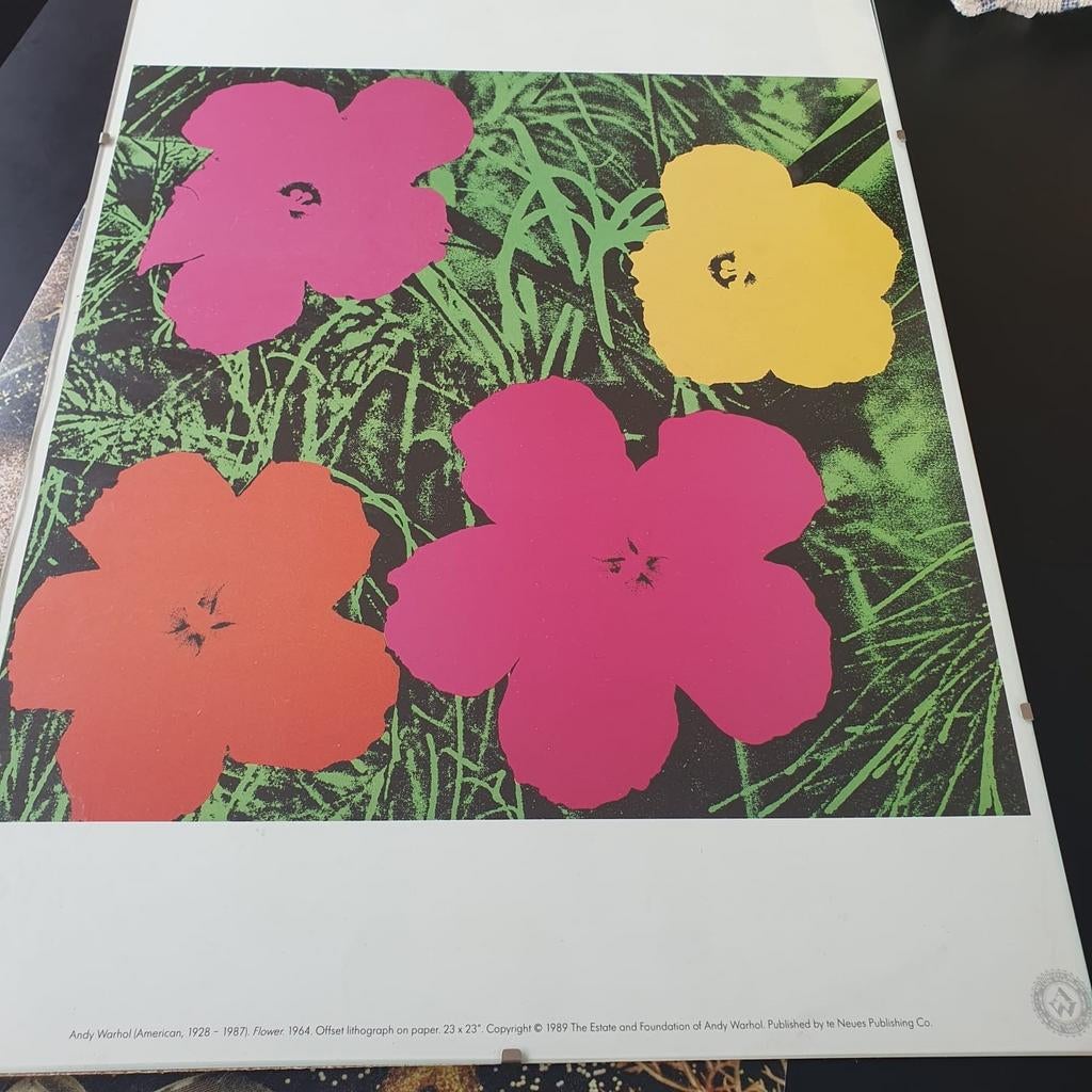 Andy warhol Flower offset litograph , estate York museum, Antiek en Kunst, Ophalen of Verzenden