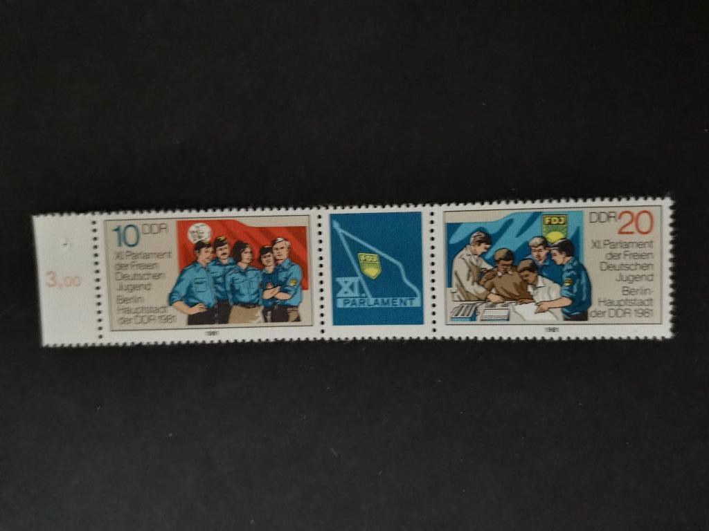 DDR 1981 - Parlement van de Freien Deutschen Jugend **, Ophalen of Verzenden, DDR, Postfris