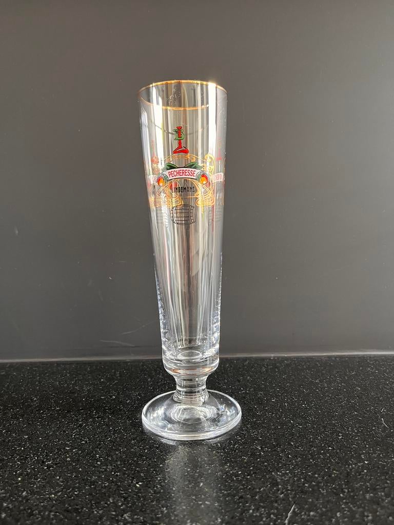 Lindemans retro bierglas, Verzamelen, Biermerken, Ophalen of Verzenden, Zo goed als nieuw