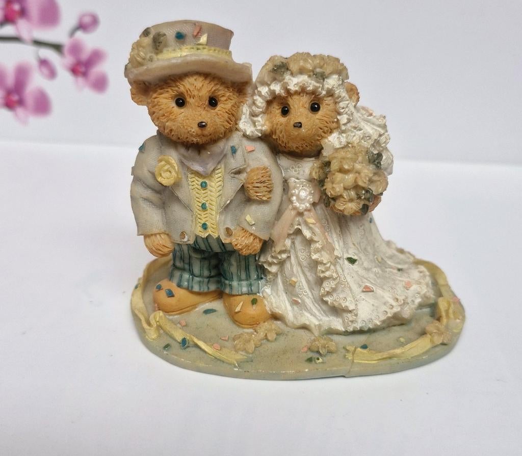 🤍 TeddyBears Bruiloft 🧸, Ophalen of Verzenden, Zo goed als nieuw, Beeldje, Cherished Teddies