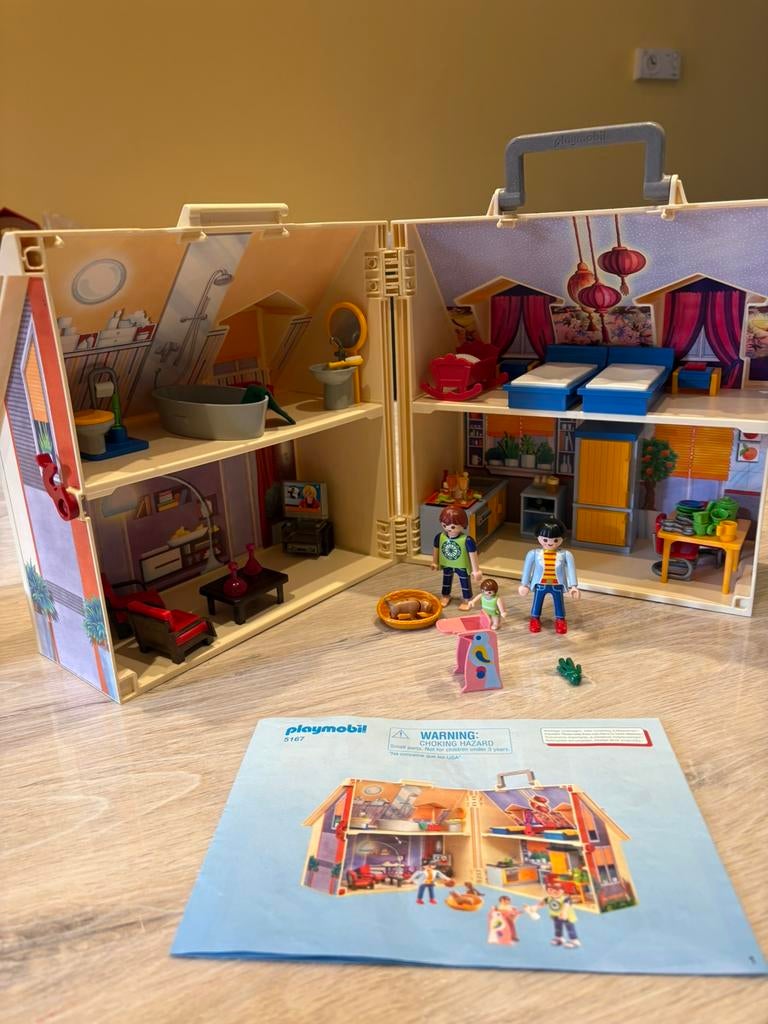 Maison transportable playmobil, Ophalen, Gebruikt