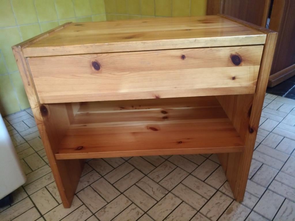 Kleine kast/tafel dubbelzijdige lade sofa hoek en, Ophalen of Verzenden, Zo goed als nieuw